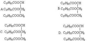 已知某油脂僅含兩種不飽和脂肪酸.測得100 g該油脂可與116 g碘加成.則此油脂是 題目和參考答案 青夏教育精英家教網