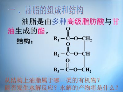 高中化學課件 油脂的化學世界
